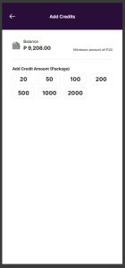 Top Up to Add Credits
